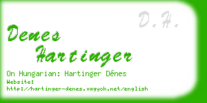 denes hartinger business card